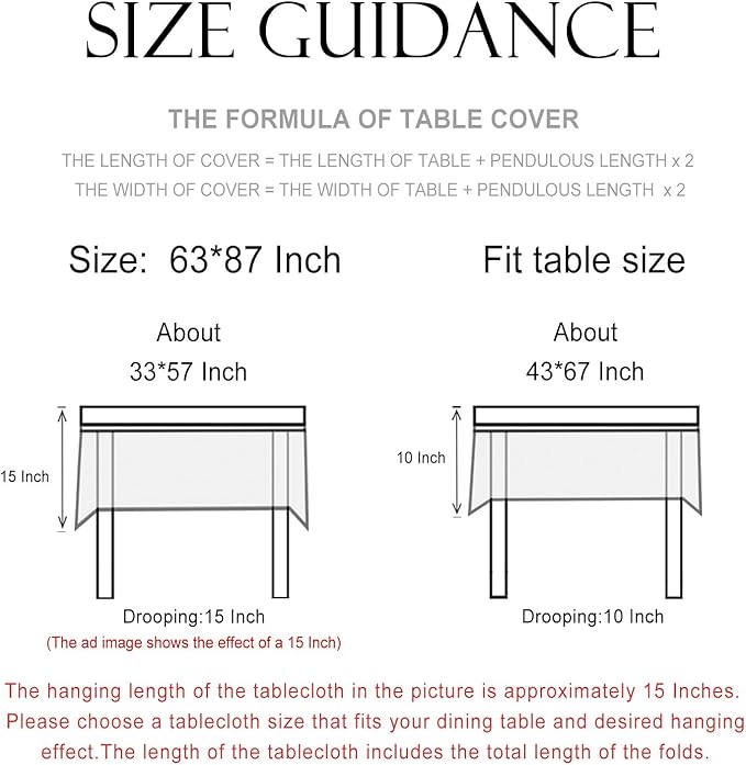 patdrea Designer Vintage French Long Rectangle Table Cloth,Italian Floral Wrinkle Free Farmhouse Tablecloth,Decor Table Cover for Kitchen Dining,Christmas,Tea Party,Thanksgiving,63"x87"-Lysaniya