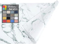 Homaxy Faux Leather Heat Resistant Placemats for Dining Table Set of 4, Waterproof Wipeable Washable PU Table Mats, Easy to Clean Anti-Slip Place Mats, 11.8" x 17", Marble