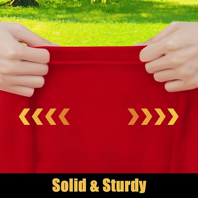Smiry Rectangle Picnic Table Cloth, Waterproof Elastic Fitted Tablecloths for 6 Foot Tables, Washable Polyester Table Cover for Camping, Indoor and Outdoor (Red, 30"x72")