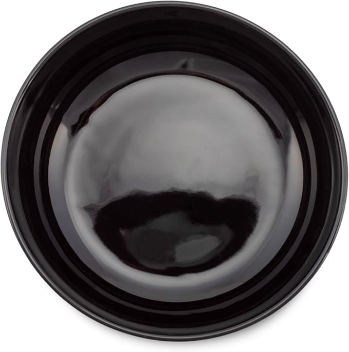 Elanze Designs Bistro Glossy Ceramic 8.5 inch Large Serving Bowls Set of 2 - Perfect for Multiple Everyday Uses: Pasta, Salad, Ramen, Soup, Popcorn, Noodles, Cereal and Mixing Bowls, Black