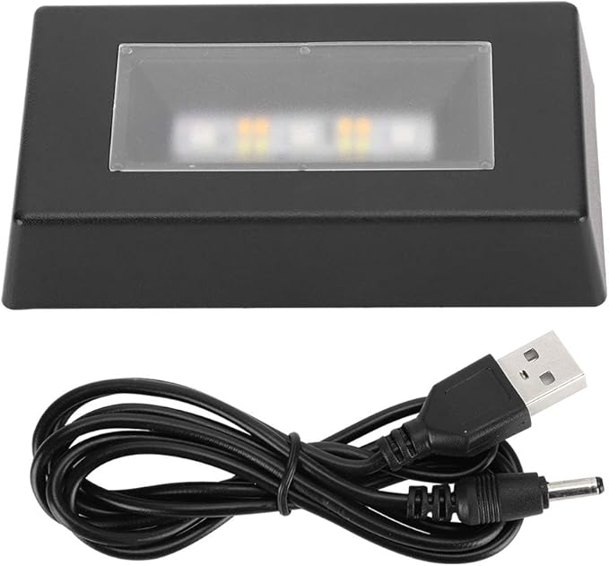 Watris Veiyi 7 Color LED Display Base, Color Changing Light Stand for Crystal Display Jewelry Glass Art, 3D Crystal Light Base, Rectangle Display Stand with USB Cable