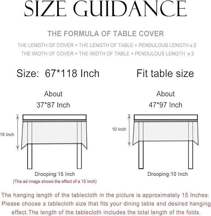 patdrea Designer French Linen Blue Tablecloth for Rectangle Table,Vintage Floral Table Cloth,Colorful Decoration Fall Cover Kitchen Dining for Thanksgiving,Tea Party,Christmas,67"x118"-Wensel