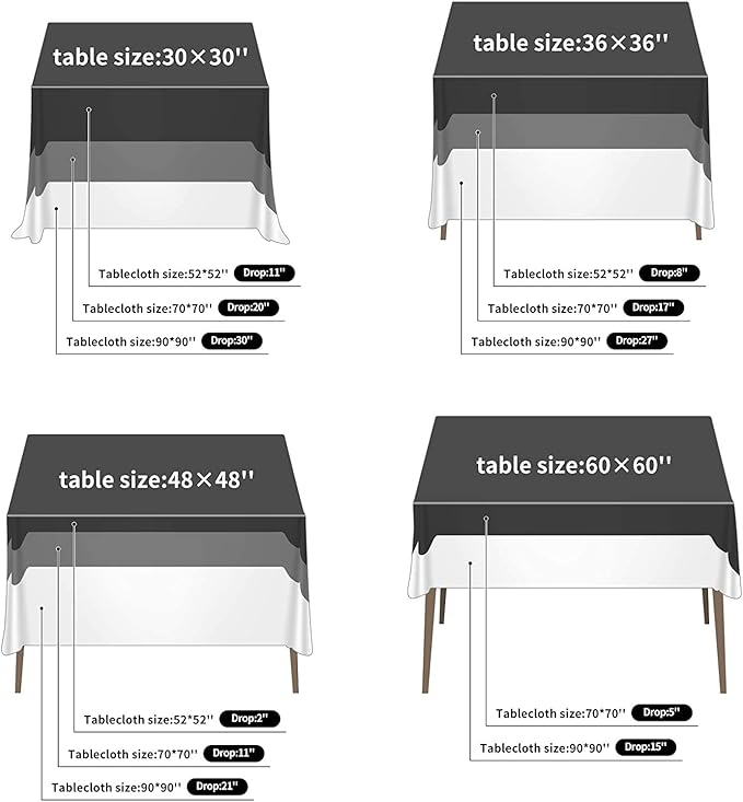 Fokitut 2 Pack Waterproof Square Tablecloth, 52x52 Inch, Stain Resistant and Wrinkle Polyester Table Cloth, Fabric Table Cover for Kitchen Dining, Wedding, Party, Holiday Dinner-Emerald