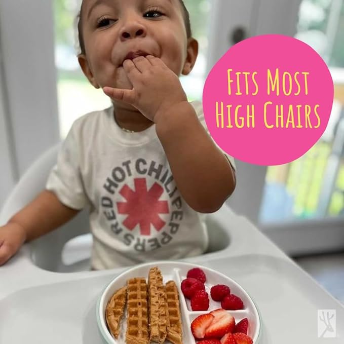 Elk and Friends Kids 7.8” Porcelain Divided Plates with Silicone Sleeves | Suitable for Babies/Kids/Toddlers | Microwave & Dishwasher Safe | Non Slip | Snack Dishes