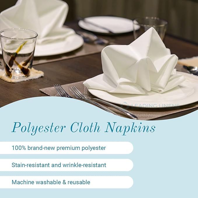 Polyester Cloth Napkins - Washable Soft Table Linens - Durable & Elegant for Dining, Restaurants, Weddings, Events, Rentals, Banquets, & Parties - Premium Quality Set of 250, Yellow, 17"x17"