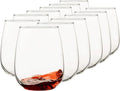 Stemless Wine Glasses Set of 12, 17Oz Red/White Wine Glasses with No Stem, Clear Glassware Set for Red/White Wine, Dishwasher Safe, Ideal for Daily Use, Home Bar, Birthdays, Housewarming Gift
