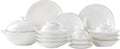 Fine Bone China Dinnerware Set,Porcelain&Ceramic Dinnerware Sets,Bone Stoneware&Ceramic Cookware Tableware Set Includes Dinner Plates|Spoons|Pasta Bowls|Soup Pot|Chopsticks (52PCS * 8-Person Set)