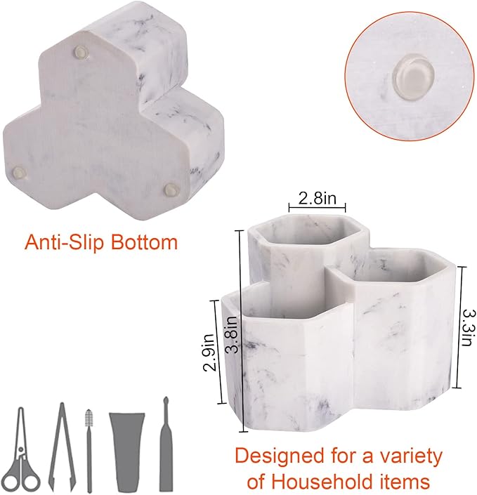 Toothbrush Holder for Bathrooms Toothpaste Holder Stand Bathroom Organizer for Toothbrush Makeup Brushes Holder