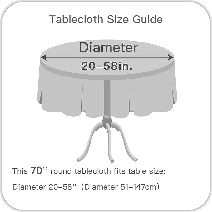 maxmill Round Weaved Texture Design Tablecloth Spill-Proof Wrinkle Free Soft Washable Table Cloth for Circular Table Cover, for Dining Room Banquet Parties Holiday Dinner, 70 Inch Ochre Yellow