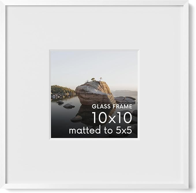HAUS AND HUES 0.7x2.0 White 10x10 Glass 1