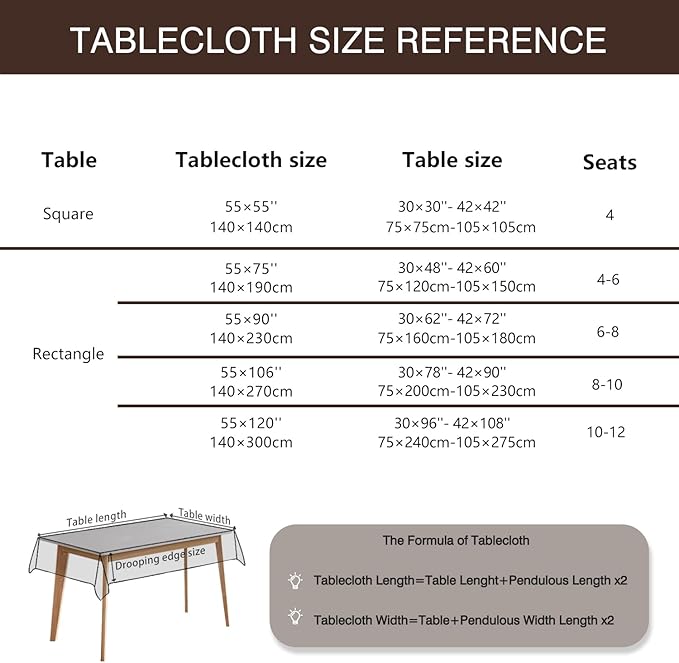 JIALE Textured Tablecloth, Heavy Duty Linen Style Farmhouse Table Cloth Rectangle Table, Wrinkle-Free Washable Waterproof Table Cover for Kitchen, Dining, Parties, 55"x90", Light Brown