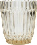 Fortessa Archie Glass Drinkware, Double Old Fashioned (Set of 6), 12.5 Ounce, Ginger Gold