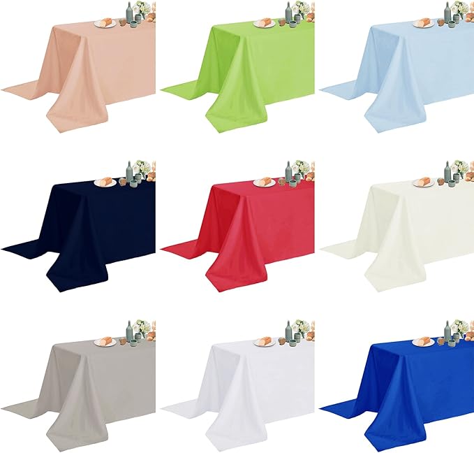 Fokitut 2 Pack Waterproof Rectangle Tablecloth, 90x156 Inch,Stain Resistant and Wrinkle Polyester Table Cloth, Fabric Table Cover for Kitchen Dining, Wedding, Party, Holiday Dinner-Gold