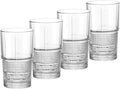 Bormioli Rocco Bartender Novecento Stackable 13.75 oz. Hi-Ball Drinking Glass for Mixed Cocktails, Clear, Set of 4