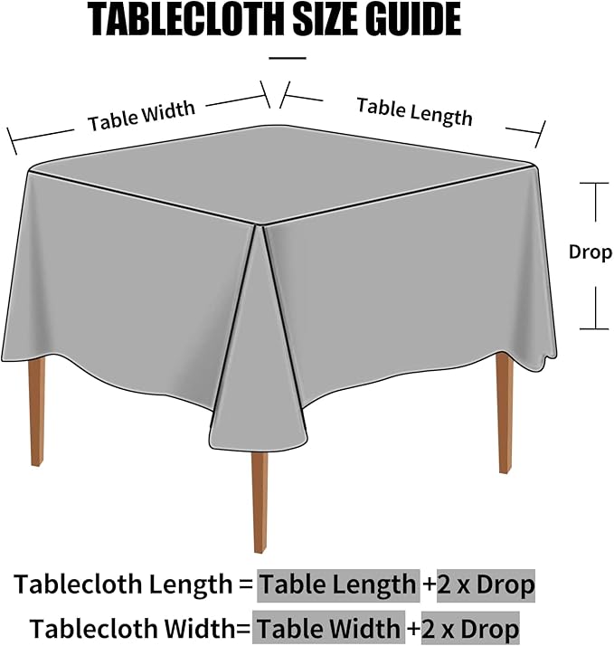 Smiry Square Table Cloth, Waterproof Heavy Duty Vinyl Tablecloths, Wipeable Washable Table Cover for Kitchen and Dining Room (Brown, 70" X 70")