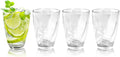 Topsky 12-ounce Plastic Water Tumblers | Set of 4 Transparent Unbreakable Drinking Glasses Clear Acrylic Reusable Juice Wine Cups for Home Picnic Party, Dishwasher Safe, Stackable