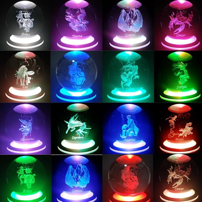 EUSTUMA LED Light Base Non-Slip Square Display Stand In A Variety of Colors,Suitable for Glass Crystal Spherical Artwork (Flat Top Surface)