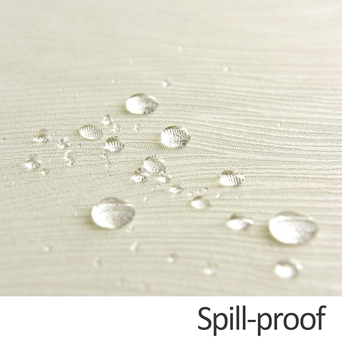 maxmill Jacquard Tablecloth Swirl Design Water Resistance Antiwrinkle Heavy Weight Soft Table Cloth for Buffet Banquet Parties Event Holiday Dinner Rectangle 60 x 84 Inch Ivory