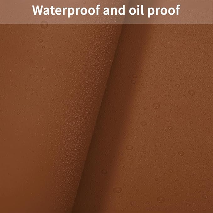 Leather Dresser Cover,1.8mm Thick,10x43 Inch,Dresser Protector Top,Dresser Top Protector,Dresser Cover Top,Dresser Top Cover,Dresser Cover Top for Bedroom.(Brown+Gray,10x43)