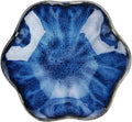 Lotus Leaf Shape Decorative Ring Tray, Small Key Bowl, Ceramic Trinket Tray Jewelry Dish Organizing Necklace Earrings, Home Decoration for Mom Best Friend Sister, Blue.