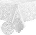 Smiry Rectangle Table Cloth, Waterproof Heavy Duty Vinyl Tablecloths, Wipeable Washable Table Cover for Kitchen and Dining Room (White, 54" X 78")