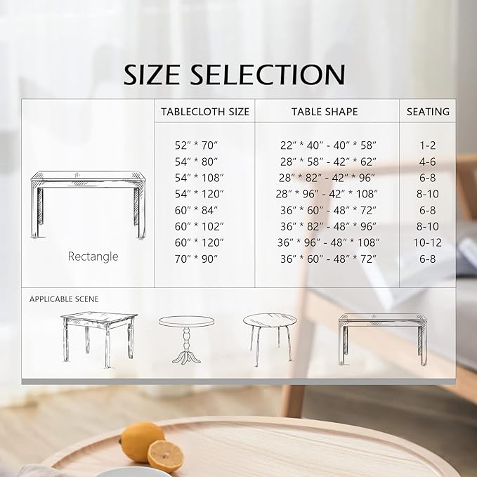 MYSKY HOME Linen Vintage Rectangle Tablecloth 60x84 Inches, Blue Castle Print Table Cloth for Dining Table I Tabletop I Parties/Outdoor I Spring/Summer Waterproof Fabric Farmhouse Tablecloth