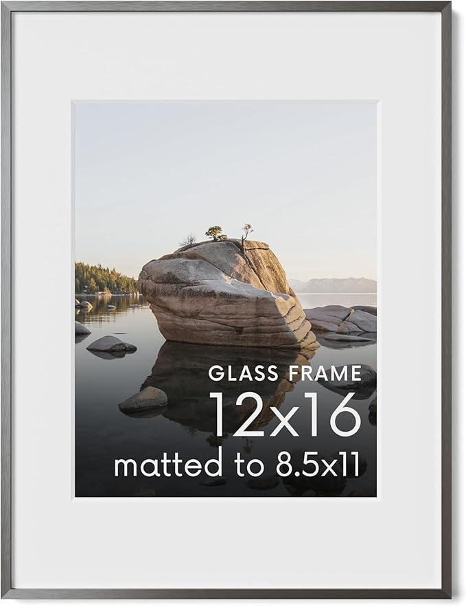 HAUS AND HUES 1.1x1.6 Gray 12x16 Glass 1
