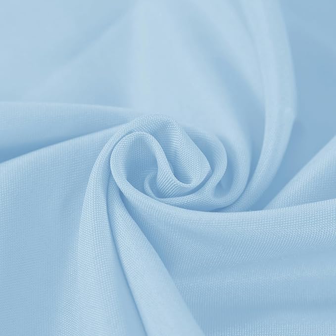 Fokitut 6 Pack Round Tablecloth, 70 Inch, Stain Resistant and Wrinkle Polyester Table Cloth, Fabric Table Cover for Kitchen Dining, Wedding, Party, Holiday Dinner-Blue Mist