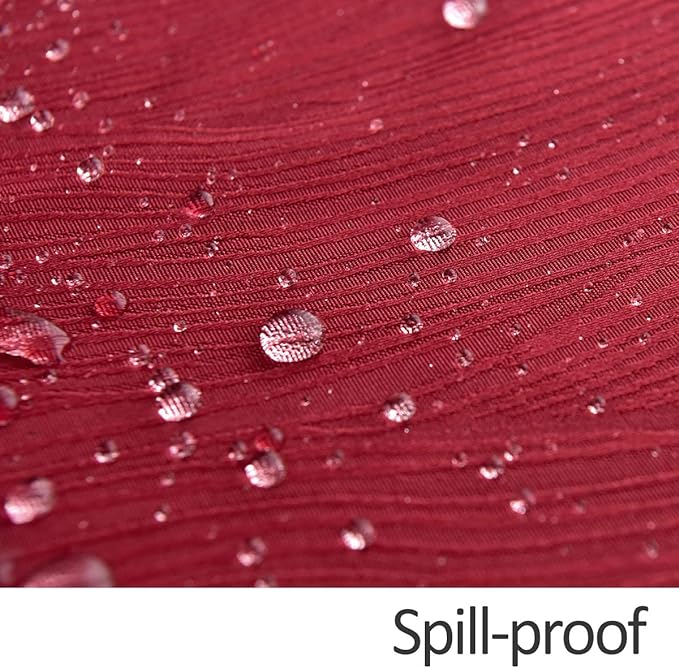 maxmill Jacquard Tablecloth Swirl Design Water Resistance Antiwrinkle Heavy Weight Soft Table Cloth for Buffet Banquet Parties Event Holiday Dinner Rectangle 60 x 84 Inch Red