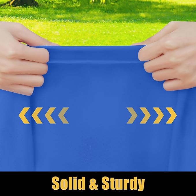 Smiry Rectangle Picnic Table Cloth, Waterproof Elastic Fitted Tablecloths for 4 Foot Tables, Washable Polyester Table Cover for Camping, Indoor and Outdoor (Blue, 30"x48")