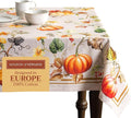 Maison d' Hermine Table Cloth Rectangle Table 100% Cotton 60 x 120 Inches Fall Tablecloth Reusable Everyday Use for Thanksgiving Christmas Decorations Dining Farmhouse Party (Potiron)