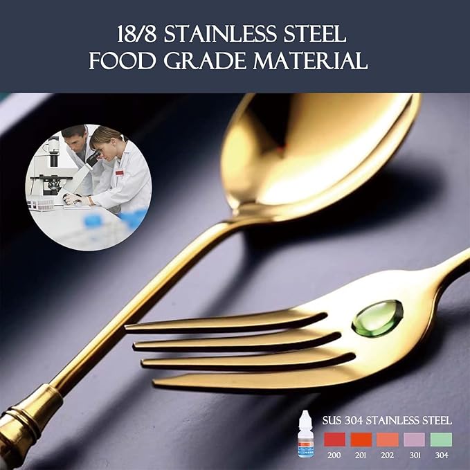 20-piece Silverware Set With Ceramic Handle, Premium Food Grade Stainless Steel Flatware Sets, Mirror Polished Cutlery Set, Dishwasher Safe (for 4 People)
