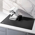 SAPID 32"x24" Extra Large Silicone Mat With Raised Edge, Rolled-Up Silicone Mats For Kitchen Counter Heat Resistant Silicone Mat With Lip, Thick Countertop Protector Mat,Silicone Mats For Crafts,Black