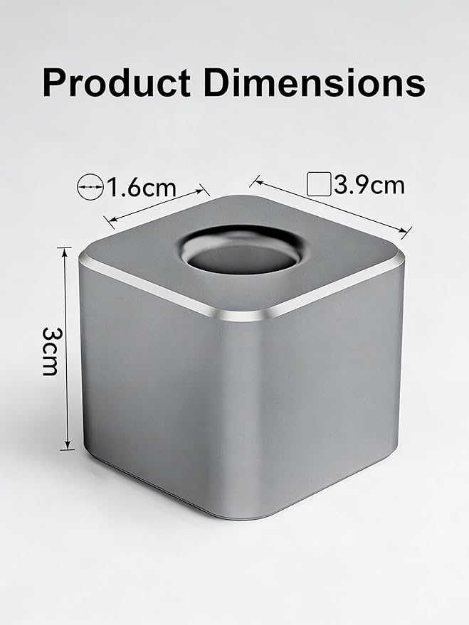 Aluminum Single Hole Pen Stand - Durable Fountain Pen Holder for Desk Display, Non - Slip Base, Minimalist Office/Home Organizer(Black,1P)
