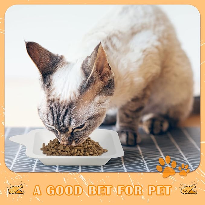 Remerry 1000 Pcs Small 4 Inch Paper Plates Bulk Disposable Plates Paper White Square Dessert Cake Party Snack Sugarcane Bagasse Fiber Wedding Birthday Dinner Graduation Pet Feeding (4.45 x 5.24 Inch)