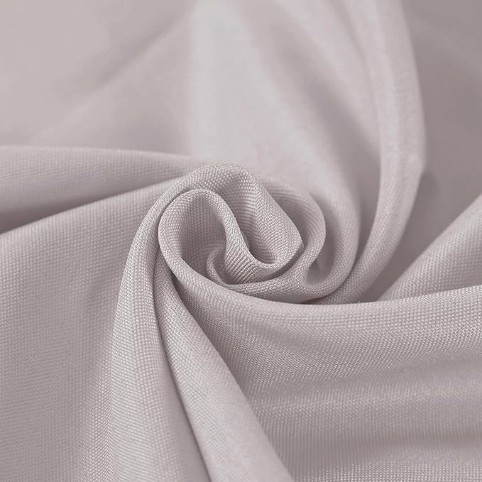 Fokitut 2 Pack Waterproof Rectangle Tablecloth, 90x132 Inch,Stain Resistant and Wrinkle Polyester Table Cloth, Fabric Table Cover for Kitchen Dining, Wedding, Party, Holiday Dinner-Silver