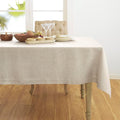 Solino Home Linen Tablecloth 60 x 120 Inch - 100% Pure Linen Light Natural Table Cloth for Rectangle Tables - Athena, Machine Washable Tablecloth for Spring, Easter