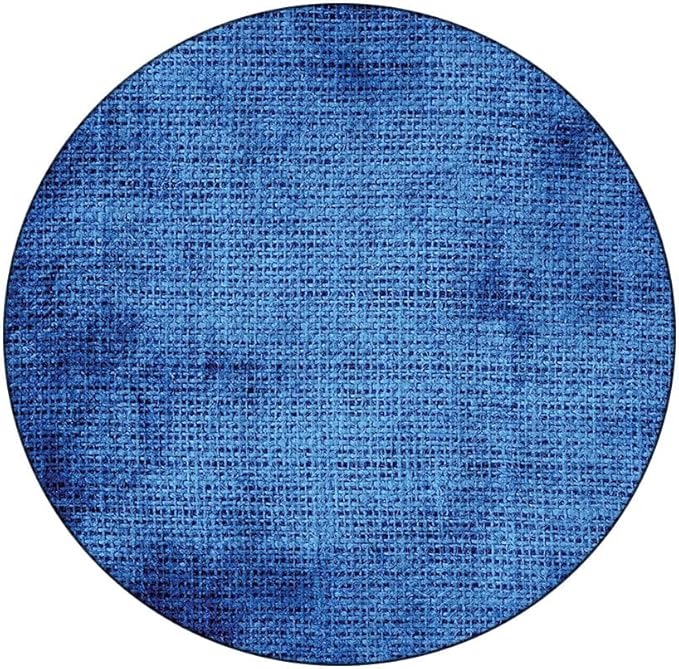 Polyester Tablecloth, Navy Blue Deco Waterproof Oil-Proof PVC Table Cloth, Faded Burlap Texture Old Fashioned Grunge, Fit Round Tables 28inch Diameter, for Holiday Dining Table, Dinner, Party