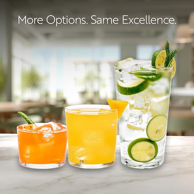 Restaurantware Sumi 17.3 Ounce Highball Glasses Set of 6 Fine-Blown Tom Collins Glasses - Tempered Dishwasher-Safe Glassware Clear Glass Tall Bar Glasses Serve Water Juices Cocktails Or Beers