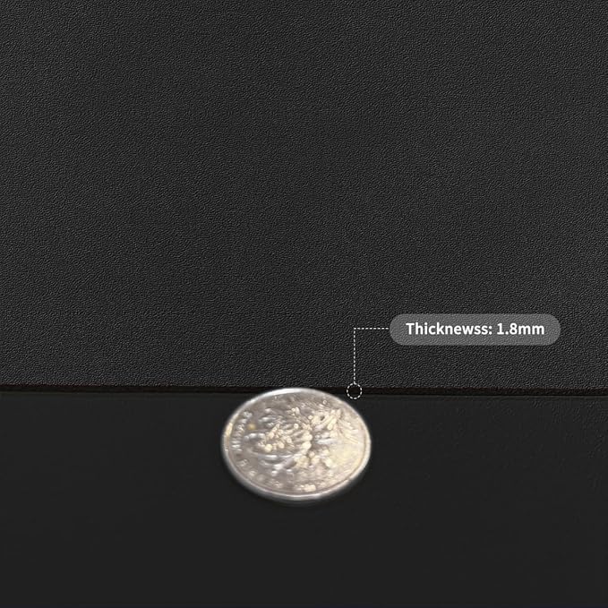 Leather Table Cover,1.8mm Thick,36x72 Inch Table Protector,Table Protector for Dining Room Table,Dining Room Table Protector Pad.(Black+Black,36x72)