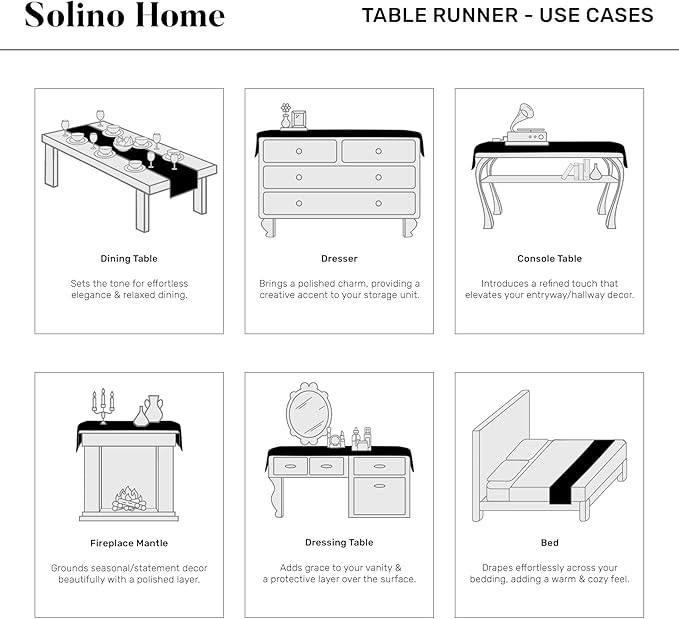 Solino Home Linen Table Runner 108 Inches Long - Athena, 100% Pure Linen Blue Denim Dining Table Runner 14 x 108 Inch for Winter, Spring, Easter