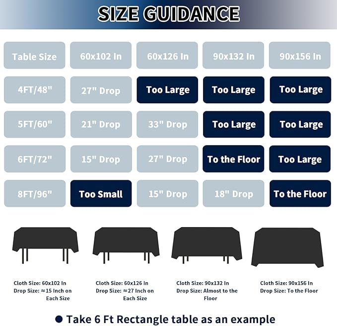 PureFit 10 Pack Rectangle White Table Cloths 90 x 156 Inch for 8Ft Tables, Stain and Wrinkle Resistant Table Linens for Home Use, Wedding, Party, Banquet and Camping