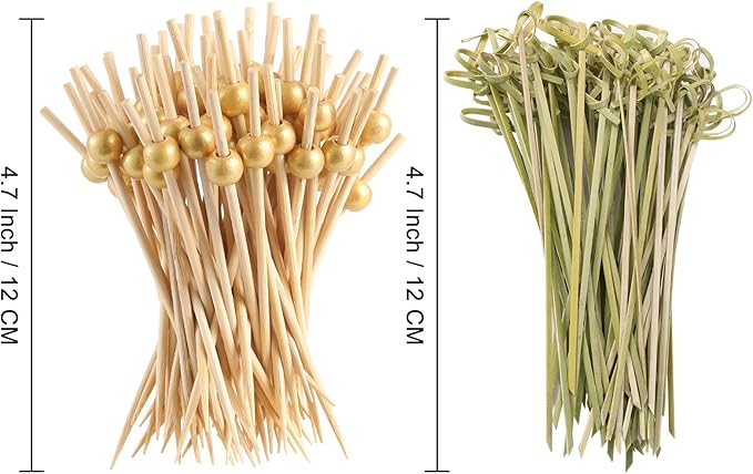 Disposable Charcuterie Cups 120 PCS with 200PCS Sticks and 120PCS Bags, 14 oz Kraft Paper Snack Boxes Appetizers Cup French Fry Holder with Cocktail Skewers Toothpicks Tooth Picks, Brown