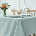 maxmill Weaved Texture Tablecloth Water Resistance Antiwrinkle Spillproof Soft Washable Table Cloth for Dining Room, Buffet Banquet Parties Holiday Dinner, Rectangular 70 x 108 Inch, Dusty Blue