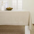 Solino Home Natural Linen Tablecloth 52 x 52 Inch - 100% Pure Linen Square Table Throw - Fete, Machine Washable Table Cloth for Spring, Easter