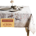 Maison d' Hermine Table Cloth Rectangle Table 100% Cotton 54 x 72 Inches Tablecloth Reusable Decorative for Dining Room Farmhouse Home Valentines Day Decorations Spring Summer - Meadow Florals - Brown