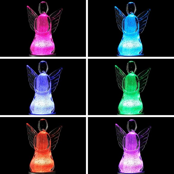 EUSTUMA Rotating LED Display Base Colorful Light Crystal Display Base Stand,Lighted Up Stand Color Changing Small LED for 3D Glass Crystal Art,Holiday Party Decoration. (A-Silver-Multicolor)