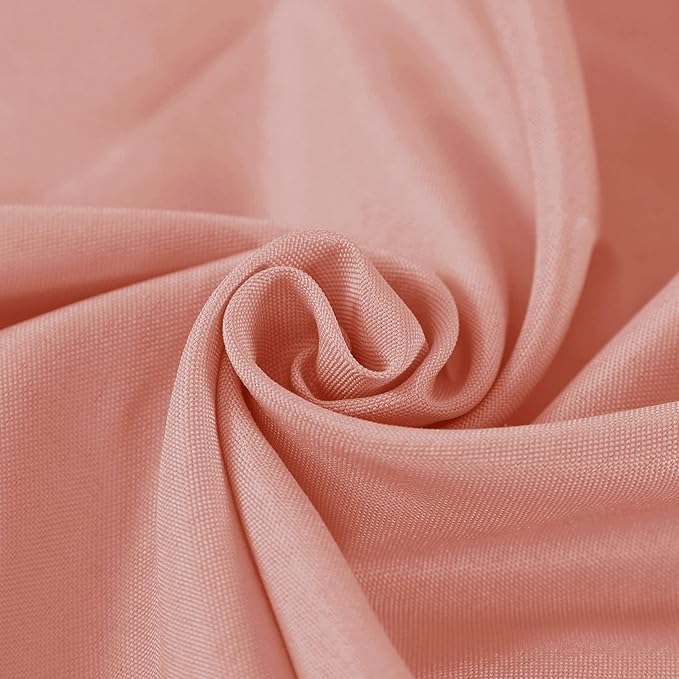 Fokitut 2 Pack Waterproof Round Tablecloth, 108 Inch, Stain Resistant and Wrinkle Polyester Table Cloth, Fabric Table Cover for Kitchen Dining, Wedding, Party, Holiday Dinner-Dusty Pink