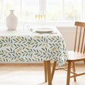 H.VERSAILTEX Linen Table Cloths Floral Printed Tablecloth Spill-Proof Waterproof Table Cover for Dining Buffet Feature Soft and Thick Fabric Wrinkle Free, 60 x 120 Inch, Adela Botanical Motif - Sage