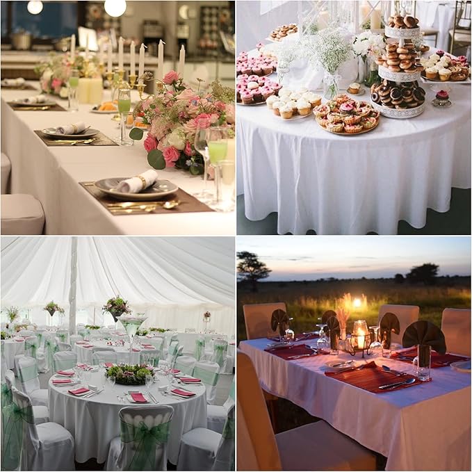 Fokitut 2 Pack Waterproof Rectangle Tablecloth, 60x102 Inch, Stain Resistant and Wrinkle Polyester Table Cloth, Fabric Table Cover for Kitchen Dining, Wedding, Party, Holiday Dinner-Hunter